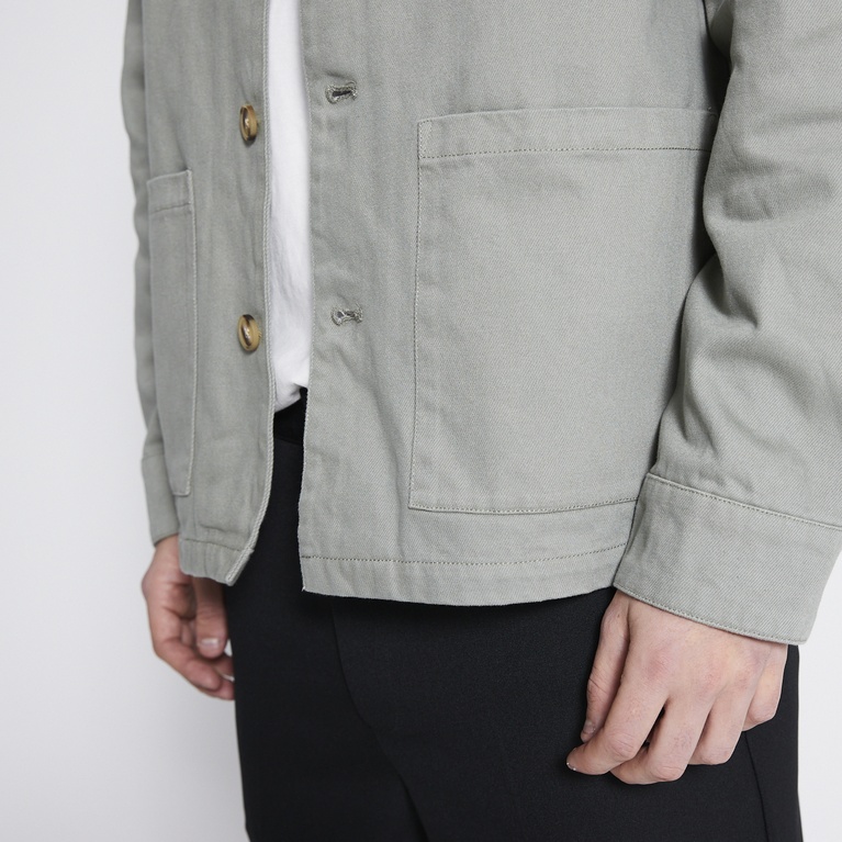 Cotton twill overshirt "Troy" Green
